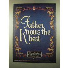 1975 Johnnie Walker Black Label Scotch Ad, Father Knows