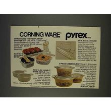 1977 Corning and Pyrex Ware Ad - Wildflower Hostess Set