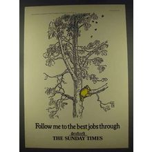 1978 The Sunday Times Ad - Follow Me To the Best Jobs