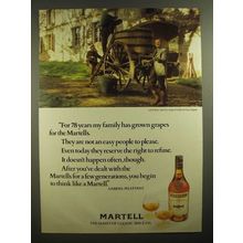 1978 Martell Cognac Ad - For 78 Years My Family Has Grown Grapes
