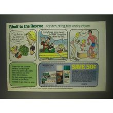 1985 Rhuli Gel Cream, Spray & Rhulicaine Ad - Dennis The Menace by Hank Ketcham