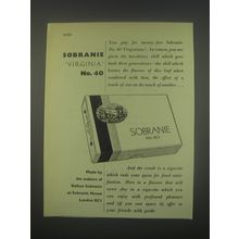 1949 Sobranie Virginia No. 40 cigarettes Ad