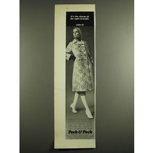 1971 Peck & Peck Brocade Coat Ad - It's the charge of the right brocade.