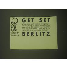 1946 Berlitz School of Languages Ad - Get Set