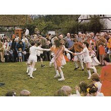 Turville May Day Children Morris Dancing Buckinghamshire Rare Postcard