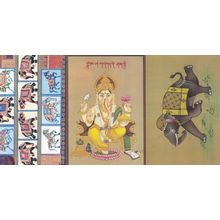 Shekhawati Penal Gajanand Amber 3x Indian Elephant Postcard s