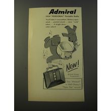 1953 Admiral Personal Portable Radio Ad - Walt Disney's Michael from Peter Pan