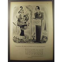 1953 Cincinnati Enquirer Newspaper Ad - Cartoon by Richard Taylor - Mrs. Bolton
