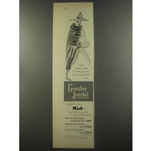 1956 Gunther Jaeckel Mink Furs Advertisement - You'll want to take it with you
