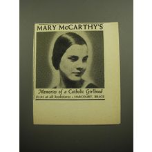 1957 Harcourt, Brace Book Ad - Memories of a Catholic Girlhood by Mary McCarthy