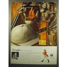 1960 Johnnie Walker Black Label Scotch Ad - Trophy by Robert Riggs