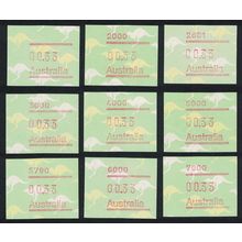 Australia Machine Labels Kangaroo 9v 1985 MNH MI#3+4
