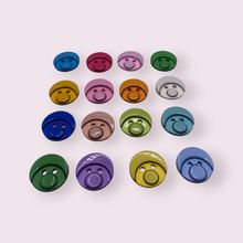 15mm Children Buttons Mixed Colours Funny Face Design 2-hole Flat Back Sewing