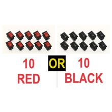 10 Small Mini Black On/Off Rocker Switches SPST 2 Pin Car Dash Boat 12V