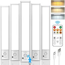 Under Cabinet Lights with Remote Control, USB Rechargeable Battery 180 Lumen Mot