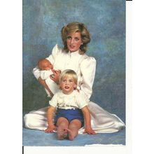 Royalty PRINCESS OF WALES & PRINCES Postcard by Royalty Monthly
