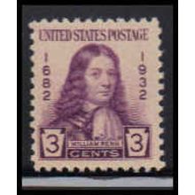 724 3c William Penn Fine MNH O4014