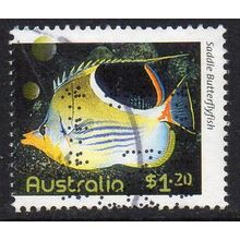 Australia 2010 Fishes of the Reef Definitive - Saddle Butterflyfish $1.20 Used