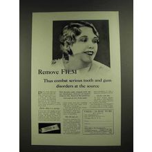 1929 Pepsodent Toothpaste Ad - Remove Film