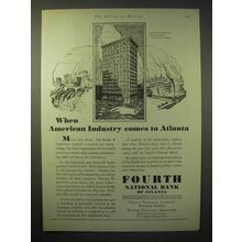 1929 Fourth National Bank of Atlanta Ad - Industry
