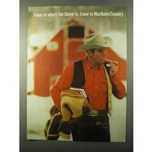1971 Marlboro Cigarettes Ad - Cowboy - Where the Flavor Is