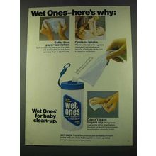 1974 Wet Ones Moist Towelettes Ad - Here's Why