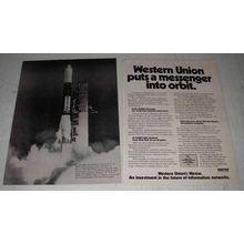 1974 Western Union Westar Ad - Messenger Into Orbit