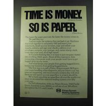 1975 Pitney Bowes Mailing Systems Ad - Time is Money