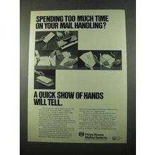 1975 Pitney Bowes Mailing Systems Ad - Too Much Time