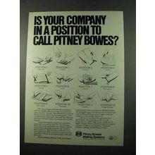 1975 Pitney Bowes Mailing Systems Ad - In a Position