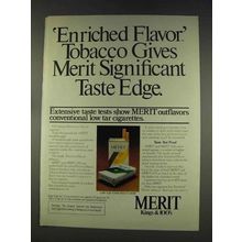 1977 Merit Cigarettes Ad - Enriched Flavor