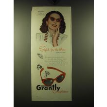 1947 Grantly Sunglasses Ad - Hedy Lamarr - Styled for the stars
