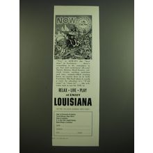 1962 Louisiana Tourism Ad - Now is the best time