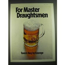 1968 Courage Tavern Keg Bitter Beer Ad - For Master Draughtsmen