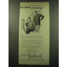 1949 Julliard Juillcord Corduroys Ad - 24 Carat Corduroy