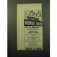 1950 Madison Square Garden National Horse Show Advertisement