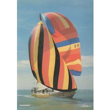 Champagne West German 1 Ocean Racing Sailing Ship Postcard