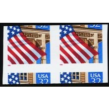 2913a, Mint NH 32¢ - Imperforate Error Miscut Pair - Stuart Katz