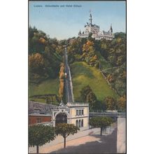 Gütschbahn und Hotel Gütsch, Luzern, c.1920 - Goetz AK