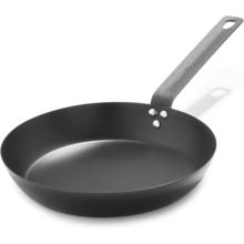 Merten & Storck 10” Carbon Steel Skillet, Pre-Seasoned Frying Pan for Induction,