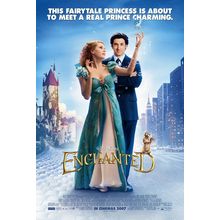 Enchanted (2007)_2 Movie Film Poster Canvas iconic design