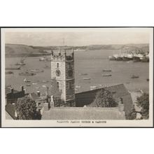 Falmouth Parish Church & Harbour, Cornwall, c.1960 - RP Postcard