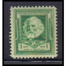 864 1c Henry Longfellow Fine MNH KA2466