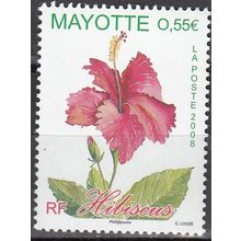 Mayotte 2008 Yvert 214 Neuf ** Cote (2017) 2.30 € L´hibiscus