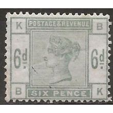 1883 SG194 6d Dull Green “BK” Mounted Mint ..