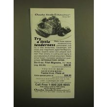 1988 Omaha Steaks Ad - Try a Little Tenderness