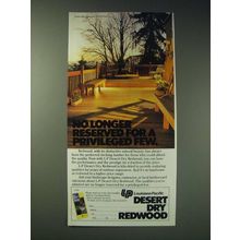 1989 Louisiana-Pacific Desert Dry Redwood Ad - No longer reserved