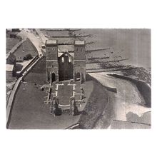 Air View of RECULVER CHURCH, KENT unused postcard Min. of Works. c.1960 =