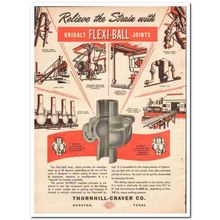 THORNHILL-CRAVER COMPANY 1950 Unibolt Flexi-Ball Joints vintage ad