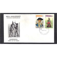 FDC Int'l Dominica Honoring USA Bicentennial (Cachet-U/A) CV01044